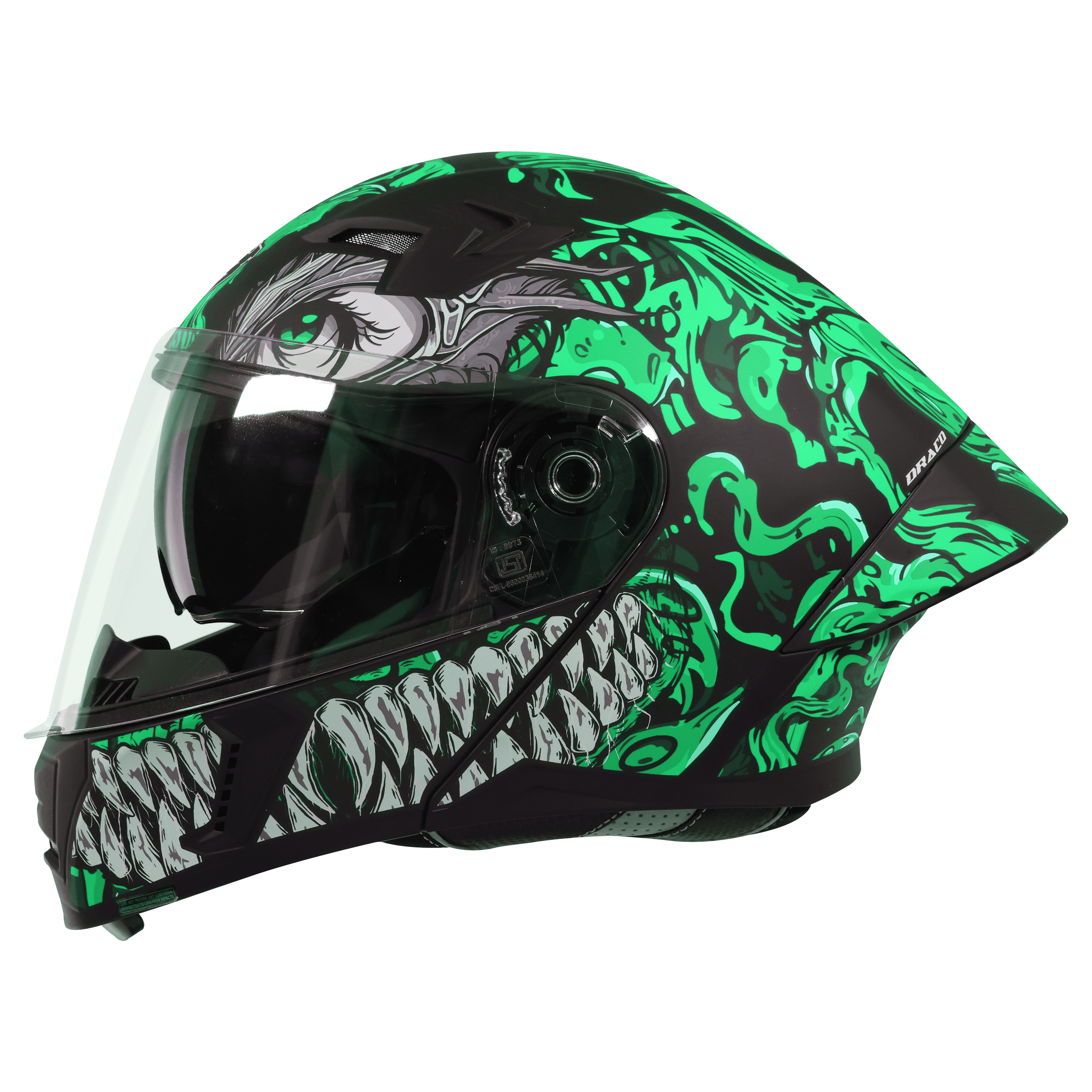 SBA-20 ISS DRACO GLOSSY BLACK WITH GREEN